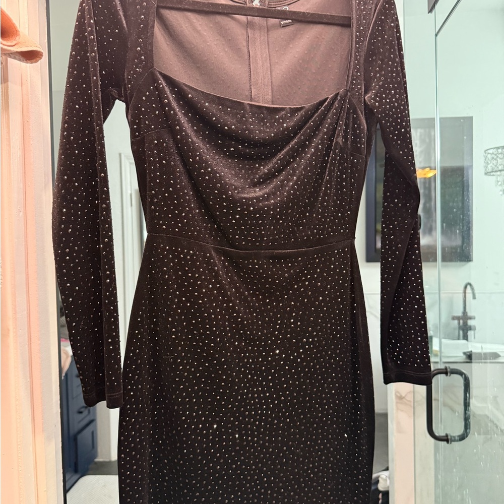 Windsor Black Sparkle Mini Dress